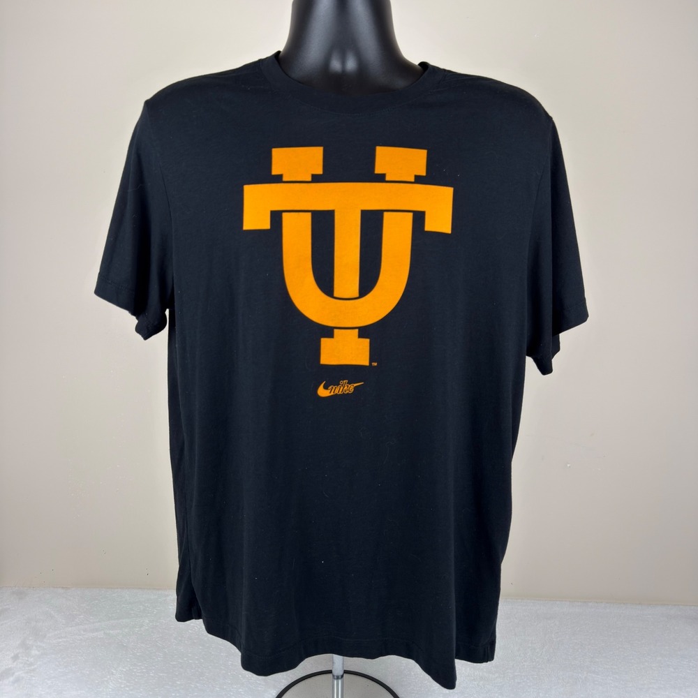 The Nike Tee Mens Tennessee Volunteers Shirt Black Orange DJ6438-010 Size L - Picture 2 of 9